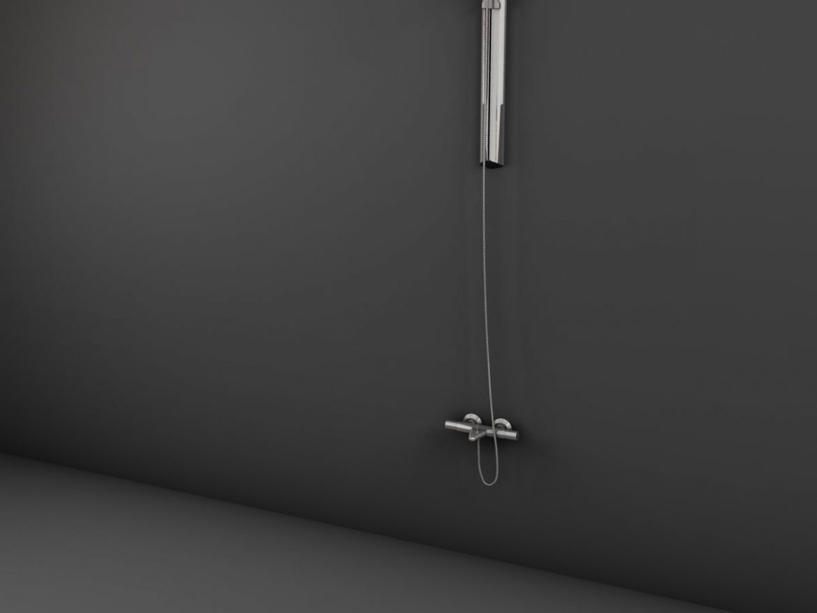 handle shower 3d model 3ds max fbx ma mb obj 158308