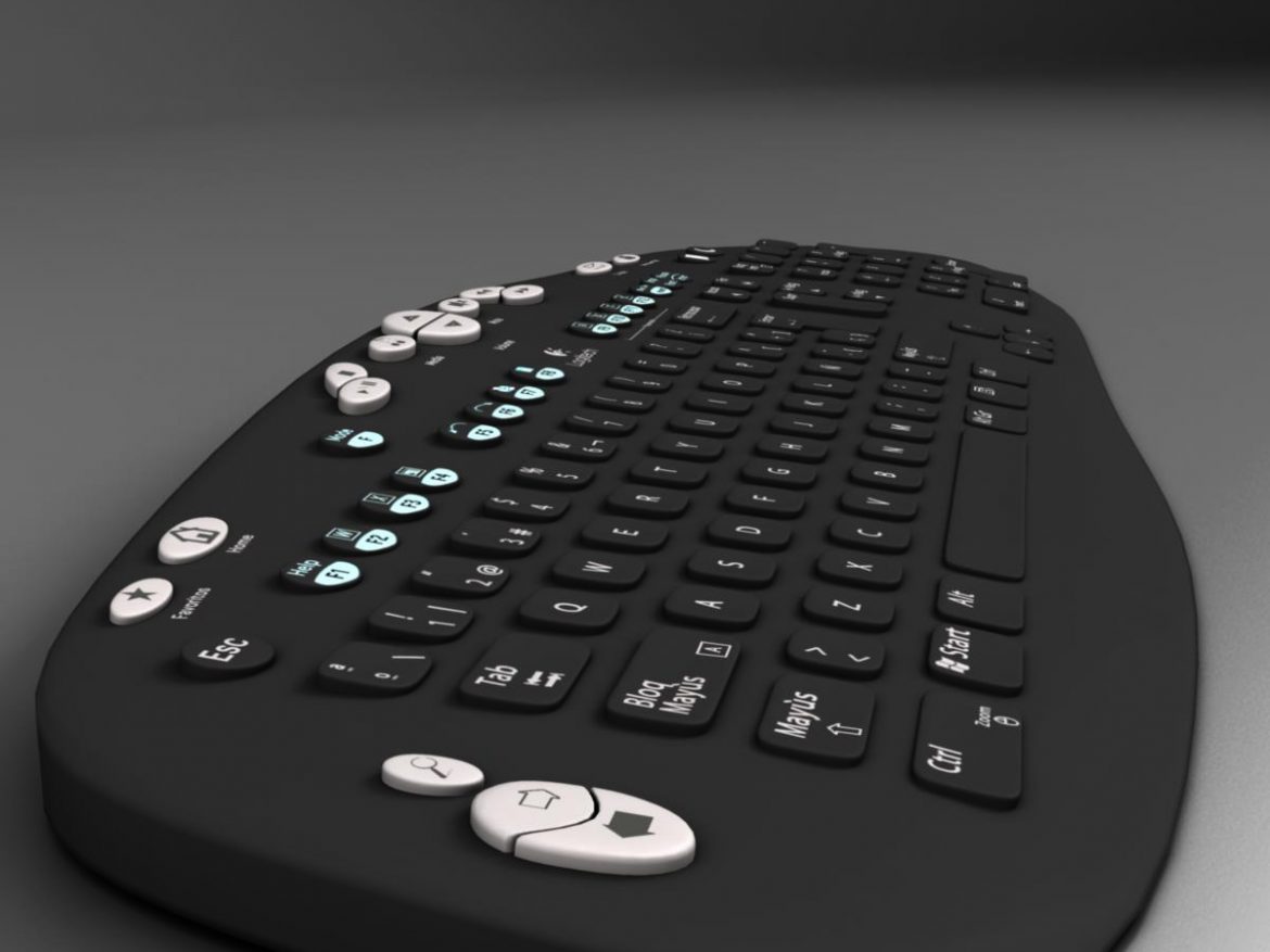 keyboard black 3d model 3ds max fbx ma mb obj 155936