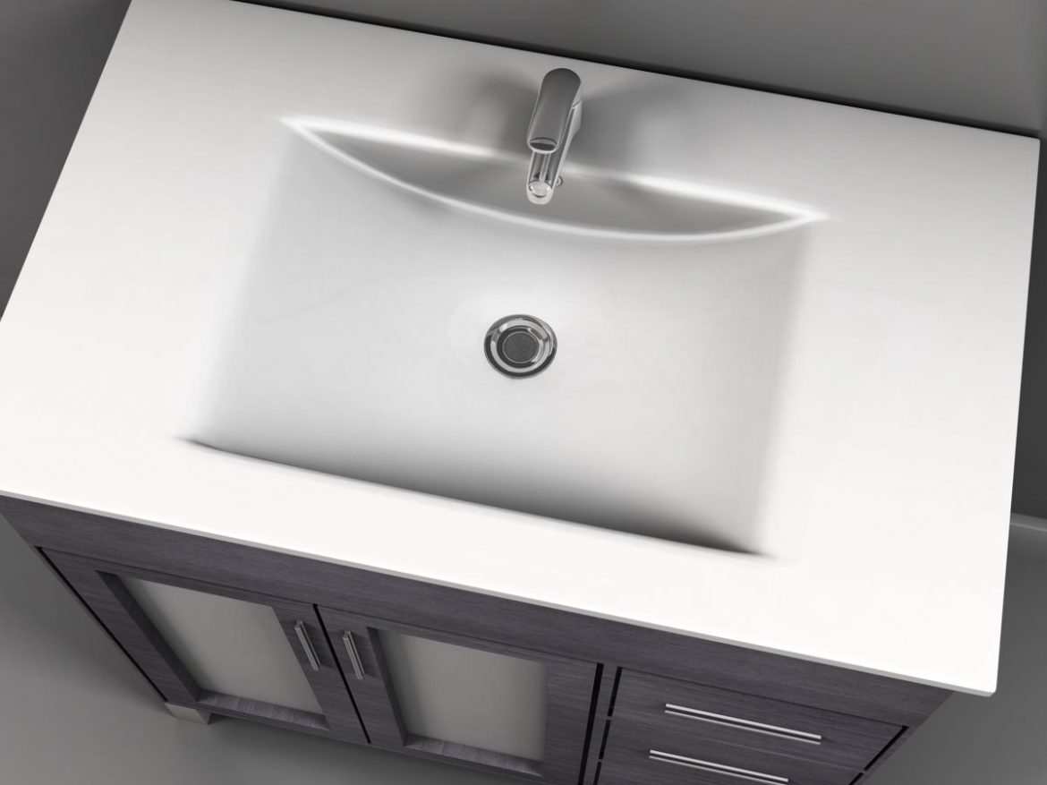lowpoly sink and mirror 3d model 3ds max fbx ma mb obj 158021