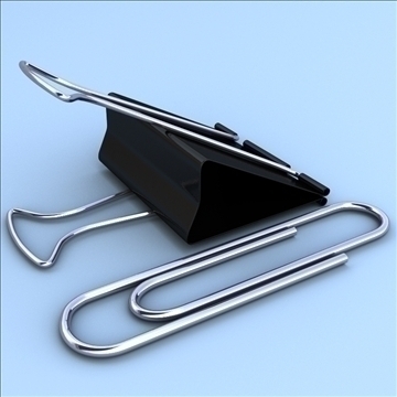 paper and binder clips 3d model 3ds max lwo hrc xsi obj 103410