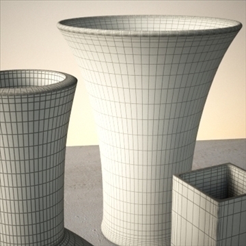 vase set 1 3d model 3ds max dwg fbx lwo ma mb hrc xsi obj 102446