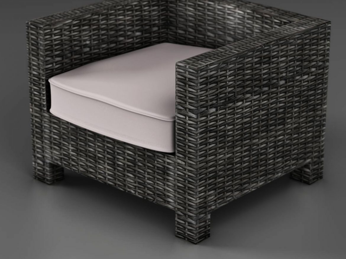 wicker couch 3d model 3ds max fbx c4d ma mb obj 162332