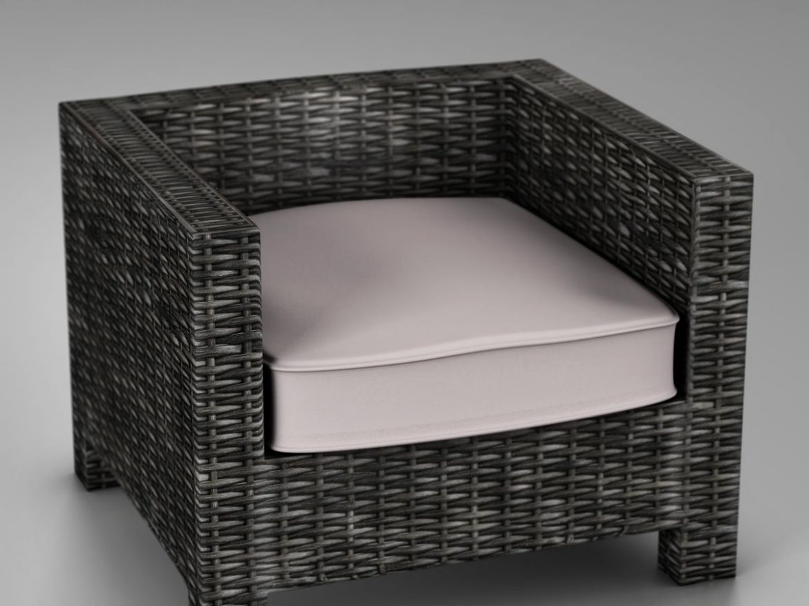 wicker couch 3d model 3ds max fbx c4d ma mb obj 162339
