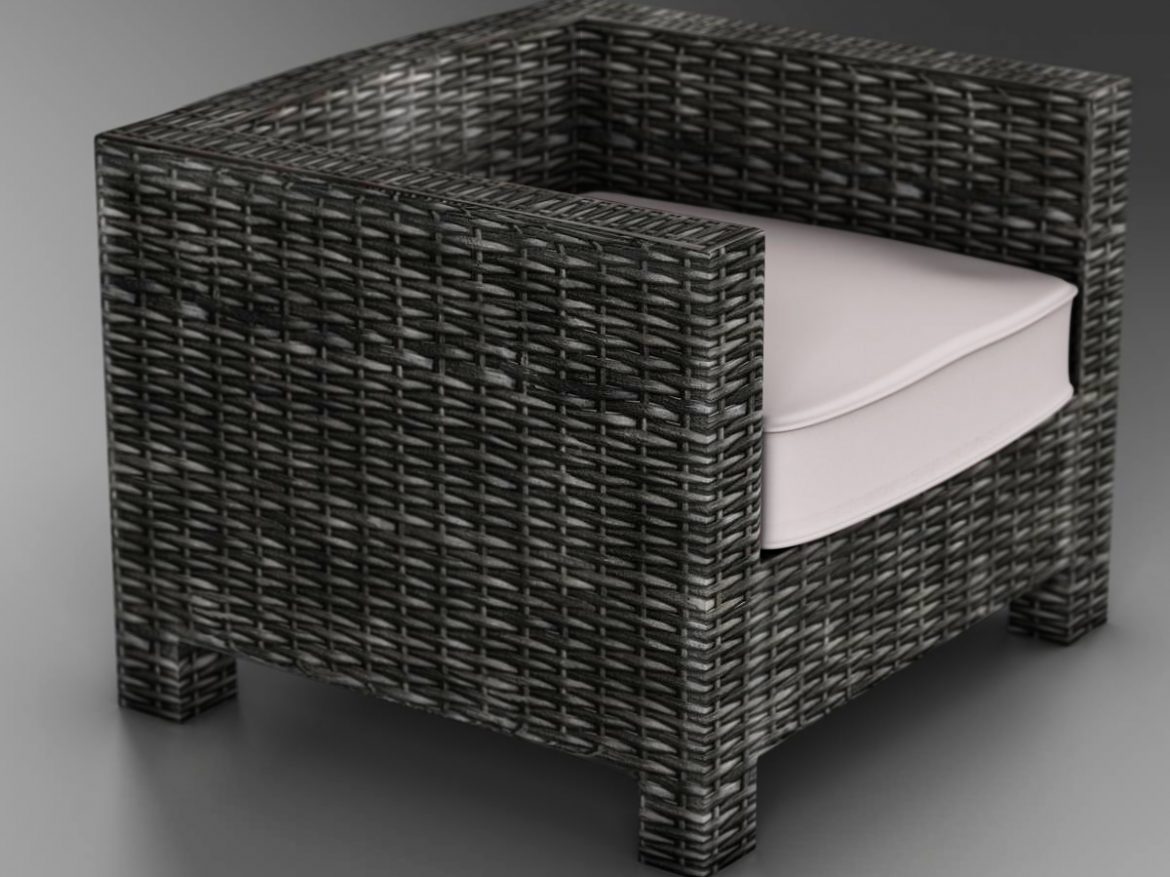 wicker couch 3d model 3ds max fbx c4d ma mb obj 162340