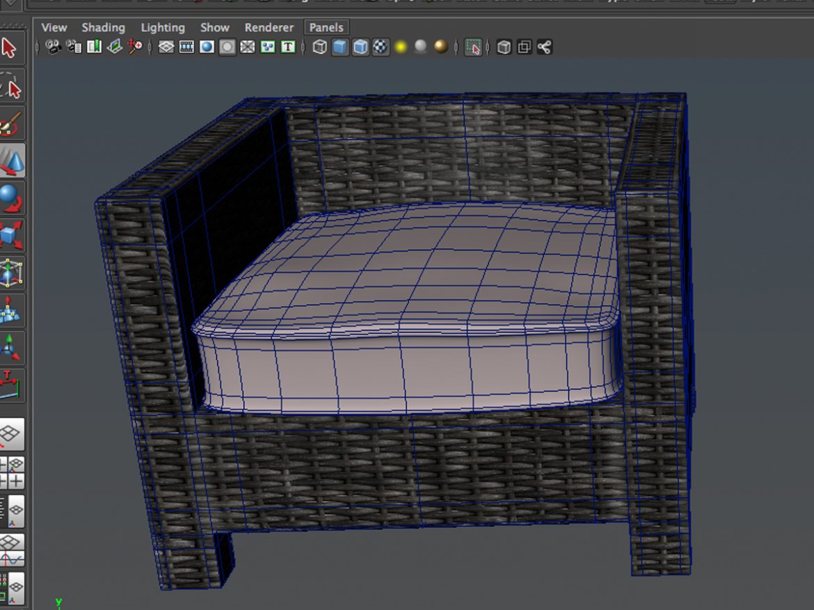 wicker couch 3d model 3ds max fbx c4d ma mb obj 162343