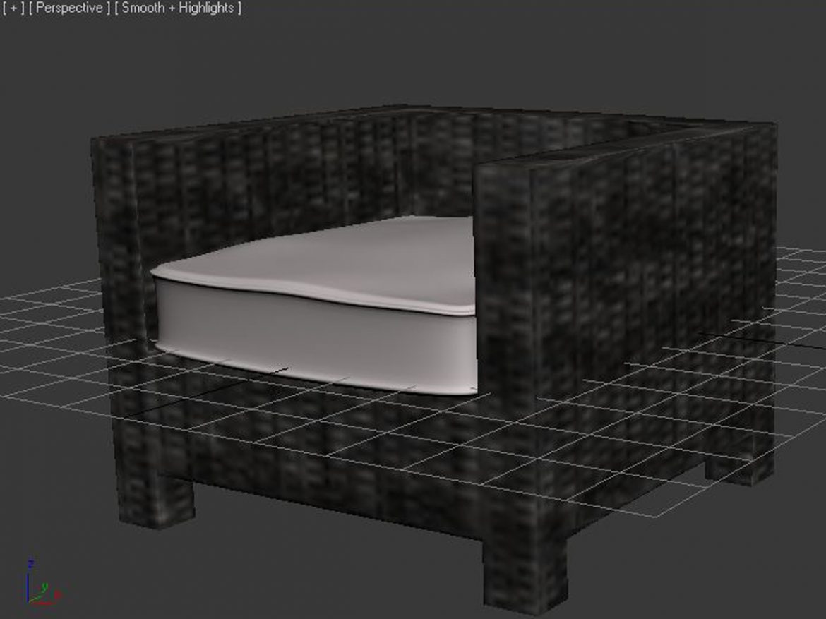 wicker couch 3d model 3ds max fbx c4d ma mb obj 162345