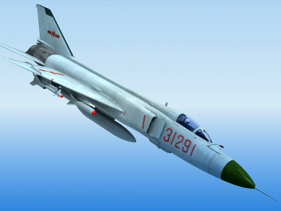 j-8f china fighter 3d model 3ds max fbx obj 123544
