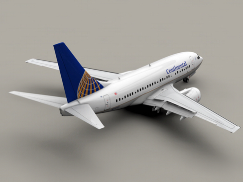 Boeing 737 600 Continental Airlines 3d Model Flatpyramid