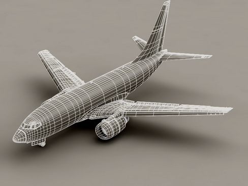 boeing 737-600 continental airlines 3d model 3ds  lwo obj 113993