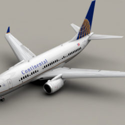 boeing 737-700 continental airlines 3d model 3ds max lwo obj 114001