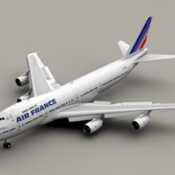boeing 747-200 air france 3d model 3ds max lwo obj 113969