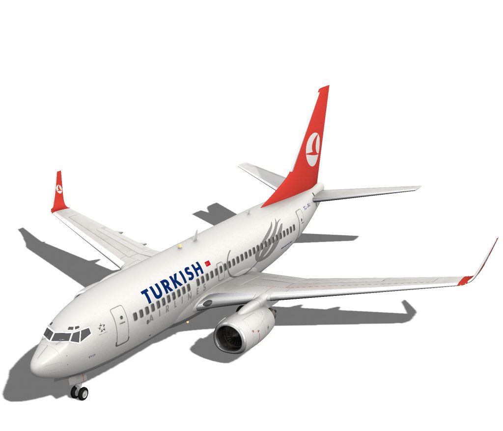 turkish airlines boeing 737-700w 3d model max fbx c4d ma mb obj 120280
