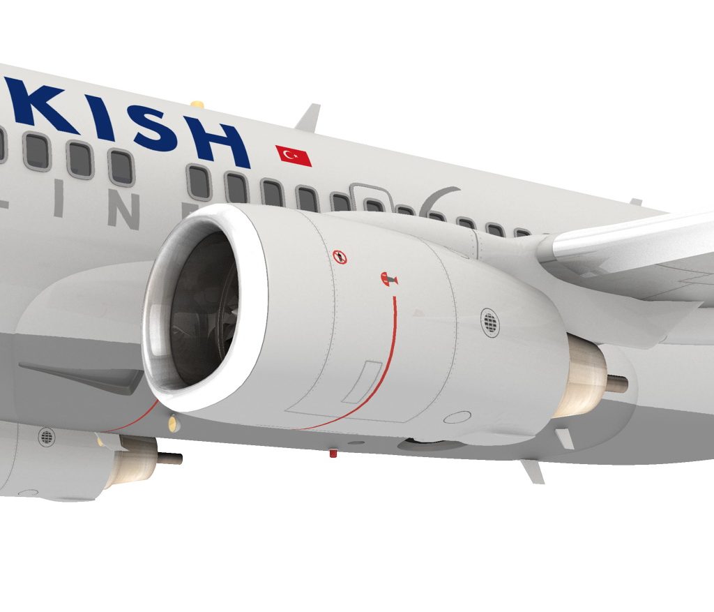turkish airlines boeing 737-700w 3d model max fbx c4d ma mb obj 120285