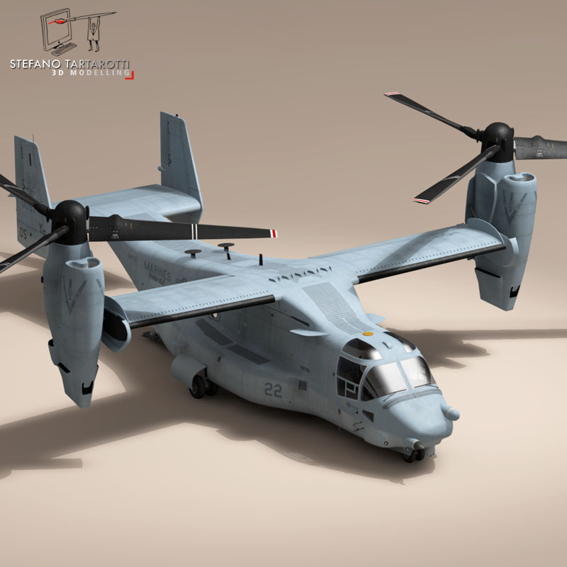 v-22 osprey us marines 3d model 3ds dxf fbx c4d dae obj 153325