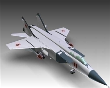 mig 31a foxhound soviet interceptor aircraft 3d model 3ds max x lwo ma mb obj 101339