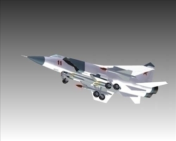 mig 31a foxhound soviet interceptor aircraft 3d model 3ds max x lwo ma mb obj 101340