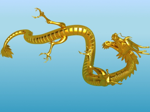 Chinese Dragon 02 3d Model Flatpyramid