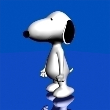 snoopy 3d model 3ds max dxf obj 105752