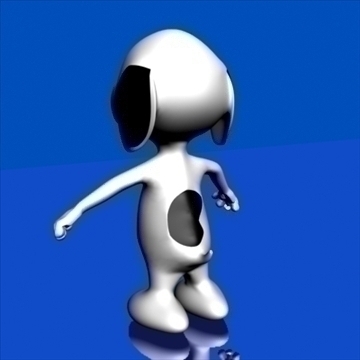 snoopy 3d model 3ds max dxf obj 105753