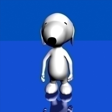 snoopy 3d model 3ds max dxf obj 105754