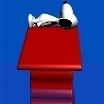 snoopy 3d model 3ds max dxf obj 105755