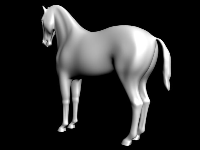 horse in 3d v 3d model max 114123