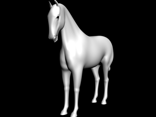 horse in 3d v 3d model max 114124