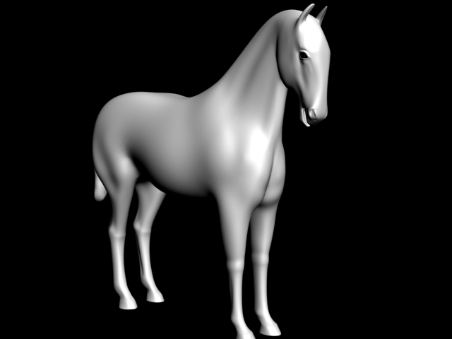 horse in 3d v 3d model max 114125