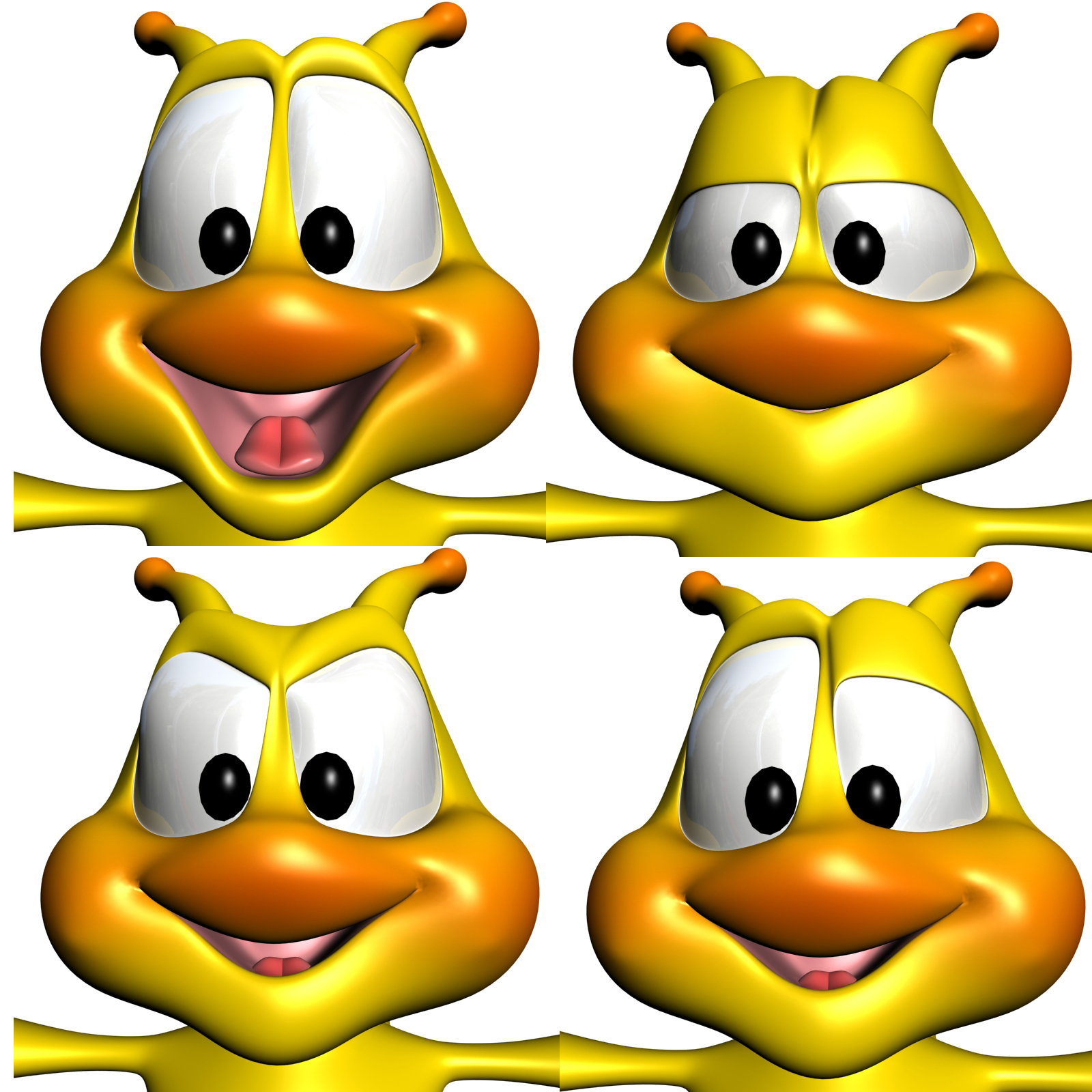 cartoon caterpillar 3d model 3ds max fbx obj 157715