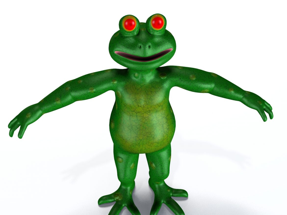 cartoon frog 3d model blend obj 138556