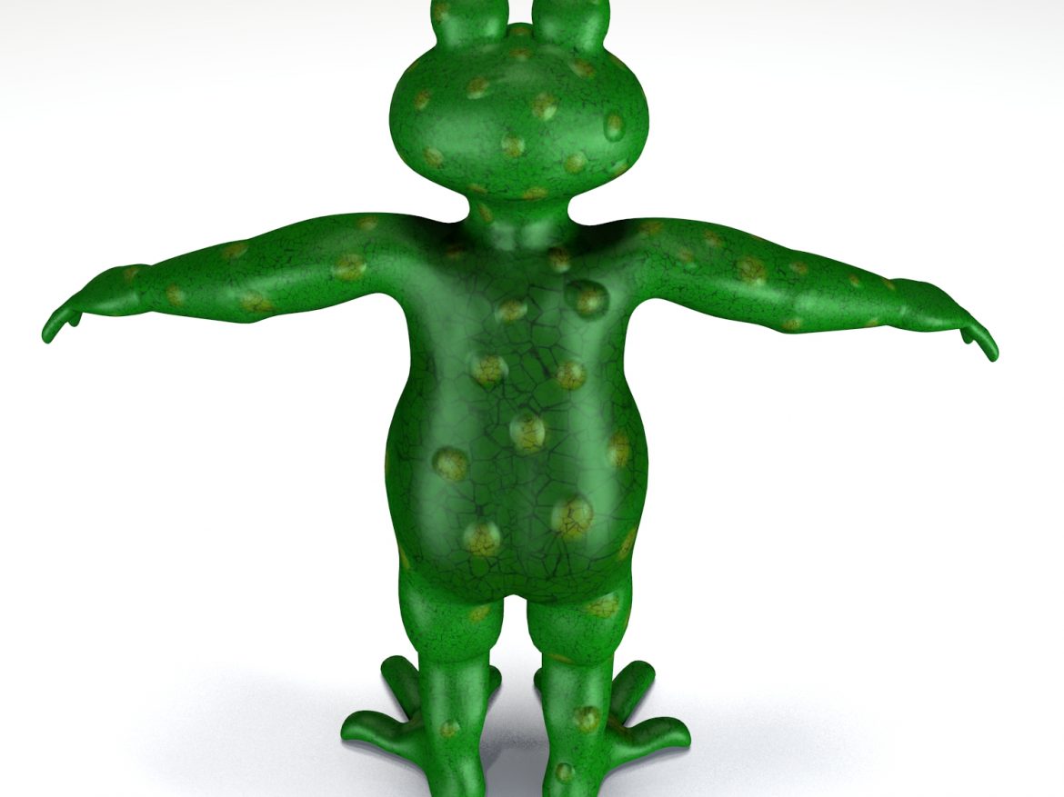 cartoon frog 3d model blend obj 138557