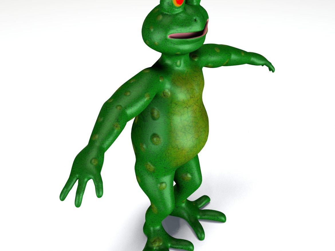 cartoon frog 3d model blend obj 138558