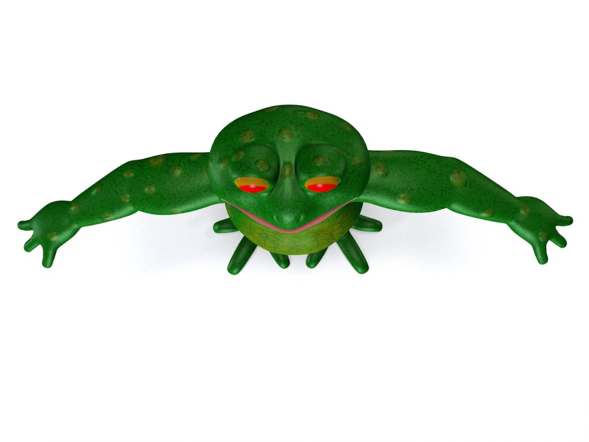 cartoon frog 3d model blend obj 138559