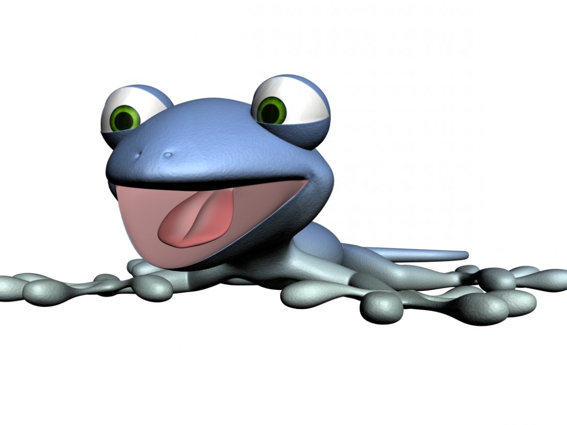 cartoon gecko rigged 3d model 3ds max fbx obj 152626