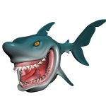 Cartoon Shark Rigged 3d Model Flatpyramid