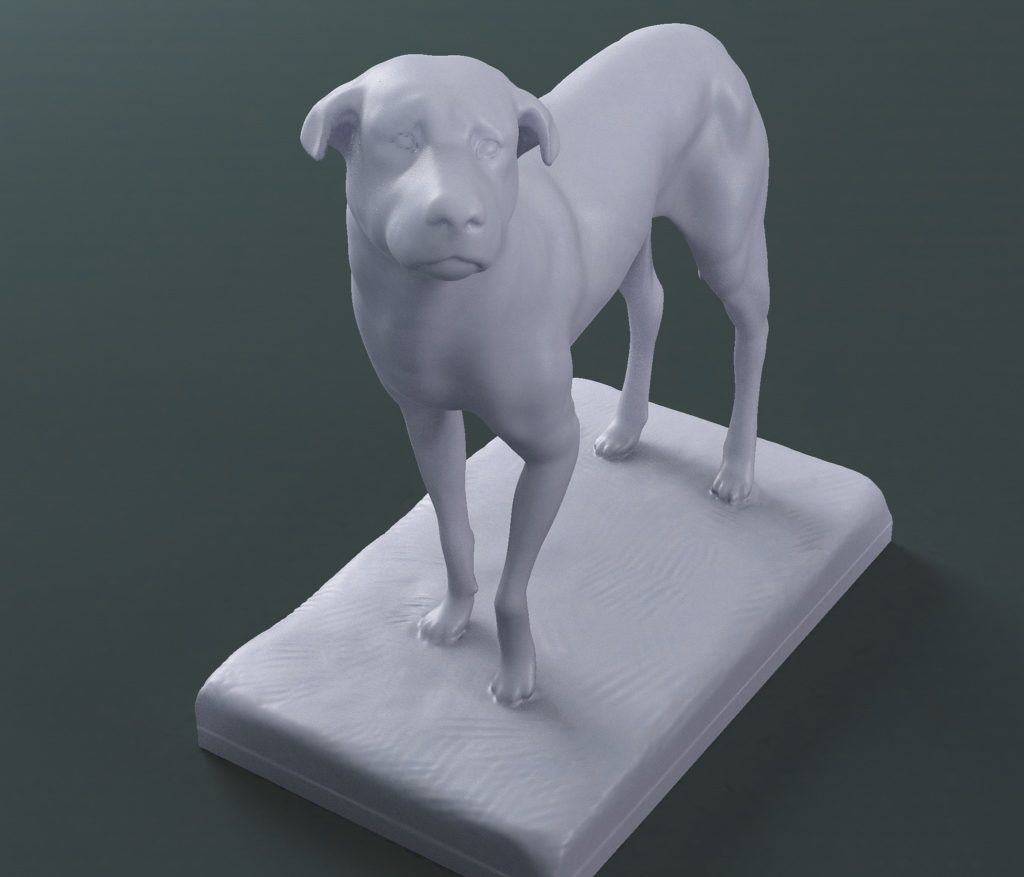 the lost dog statue (printable stl collada) 3d model max fbx dae ma mb  121594