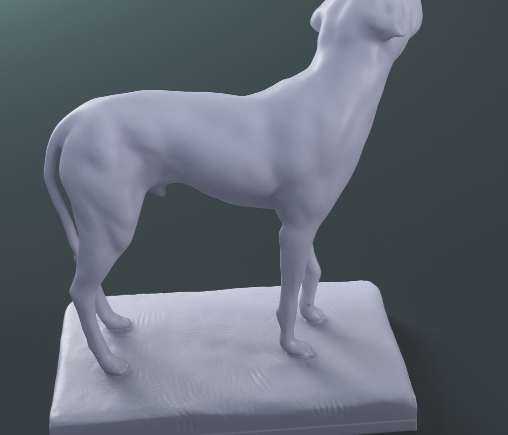 the lost dog statue (printable stl collada) 3d model max fbx dae ma mb  121596