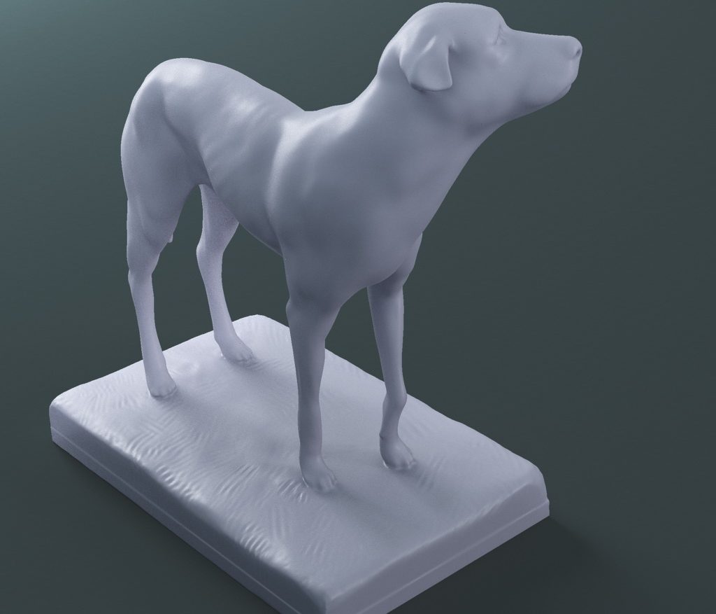 the lost dog statue (printable stl collada) 3d model max fbx dae ma mb  121597
