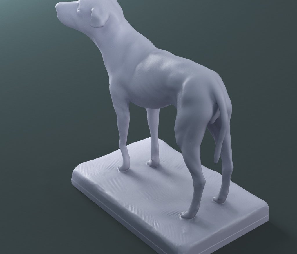 the lost dog statue (printable stl collada) 3d model max fbx dae ma mb  121598