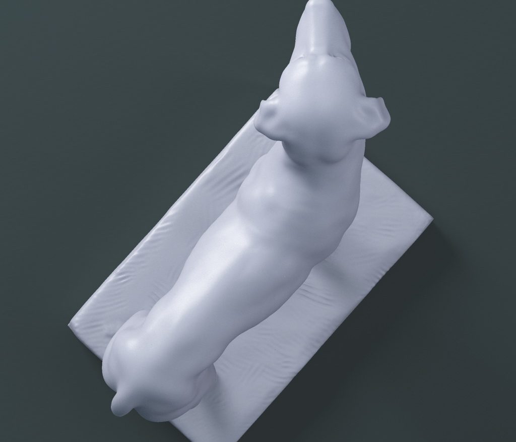 the lost dog statue (printable stl collada) 3d model max fbx dae ma mb  121600