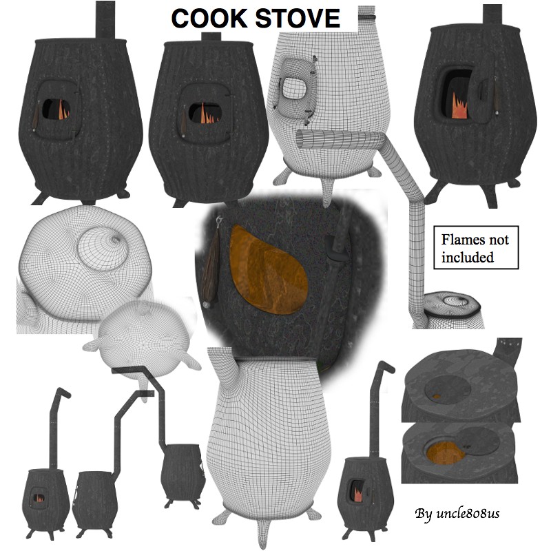 cook stove 3d model obj 153017