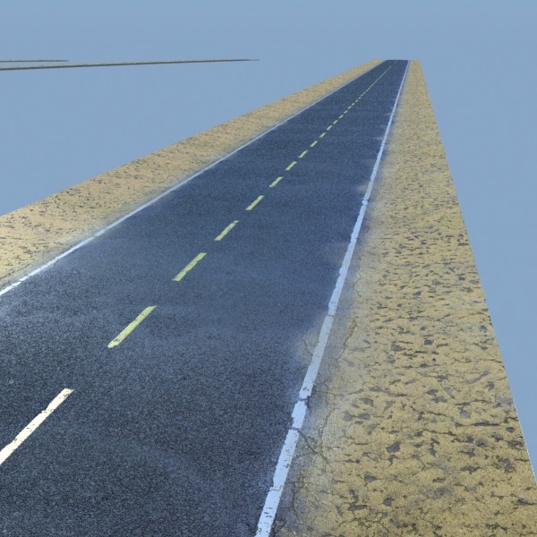 3D Model Realistic Desert Road High Resolution 3D Model