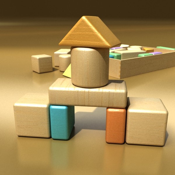 Blocks 3d. Exhaust modeling blocks 3d.