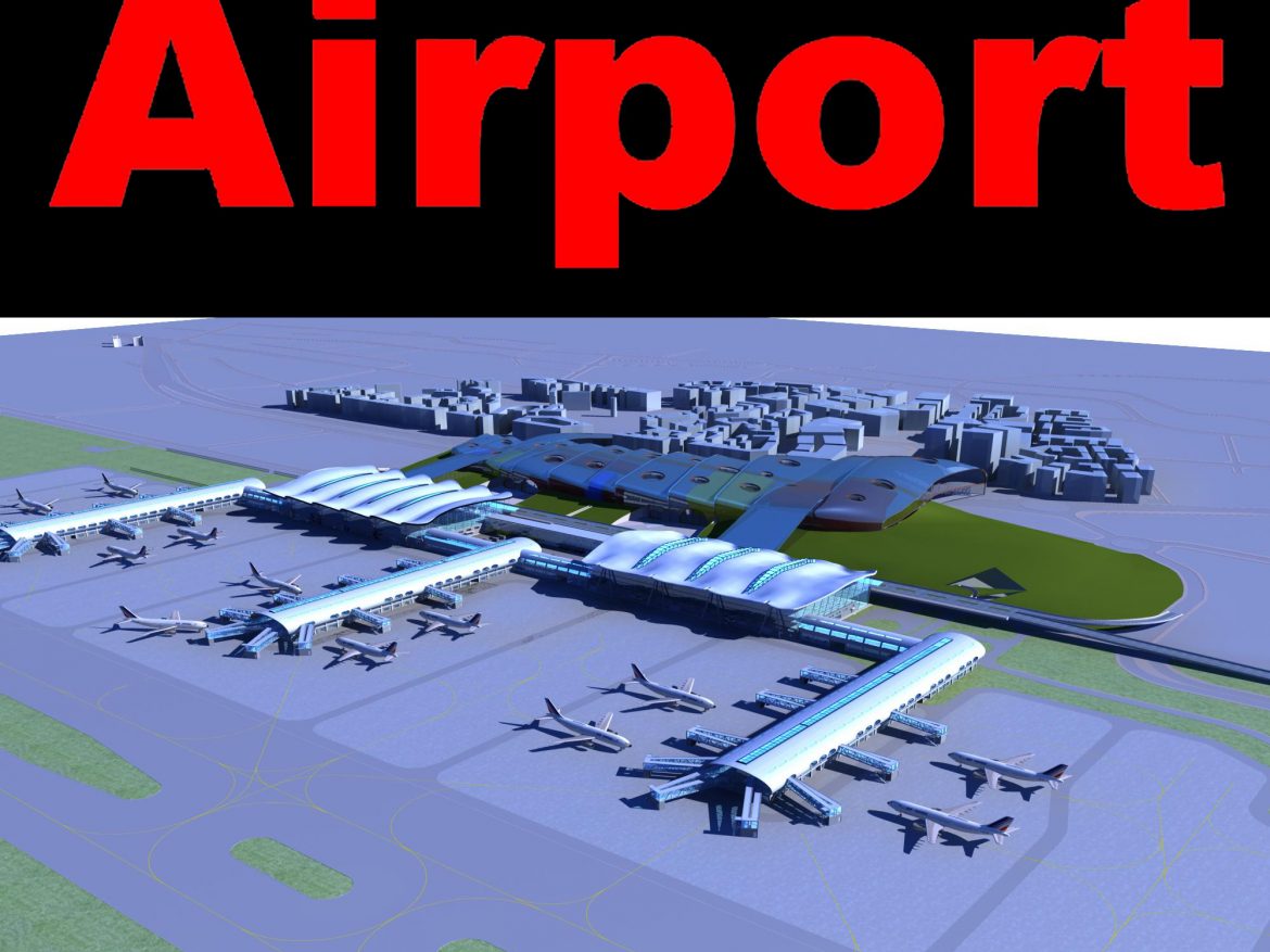 airport 11 3d model 3ds max 98305