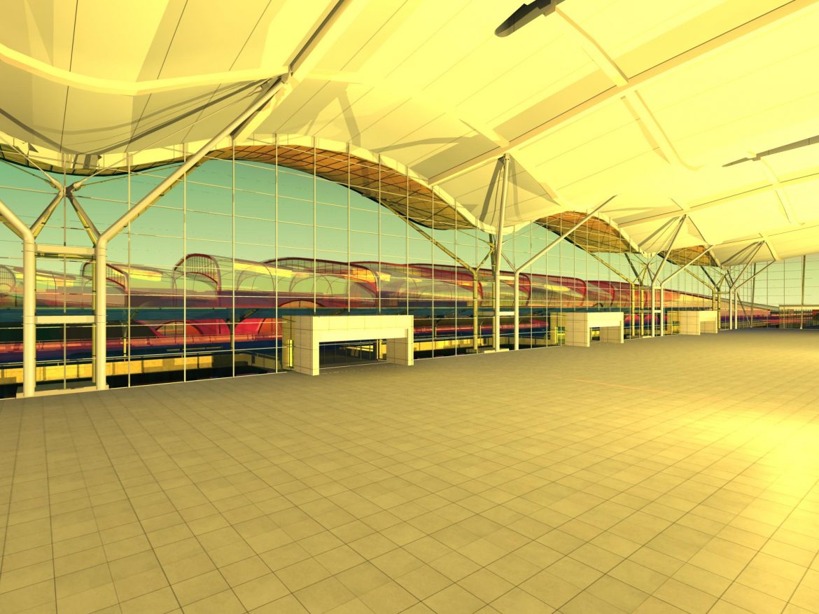 airport 11 night 3d model 3ds max 98310