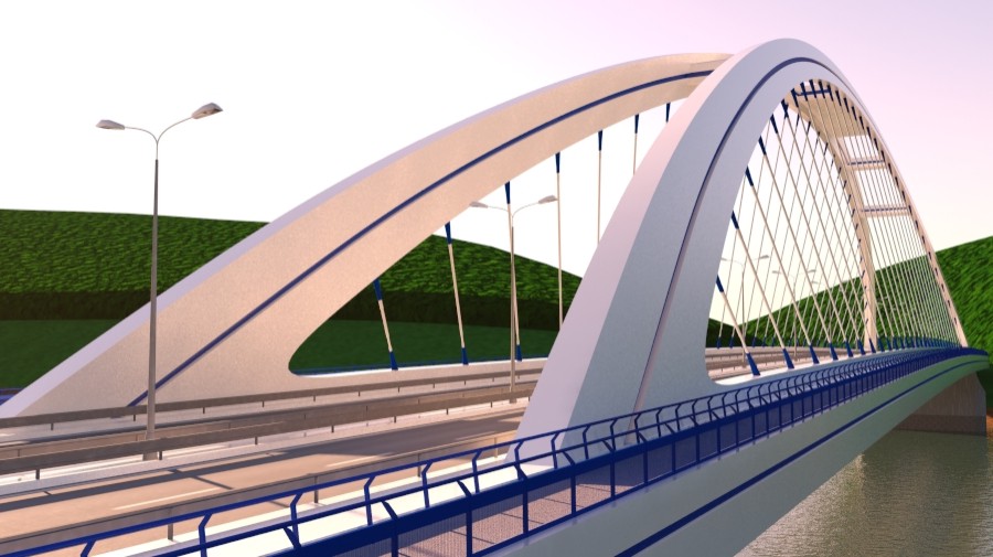 Arched bridge 3D Model Buy Arched bridge 3D Model
