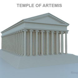 artemis temple 3d model fbx ma mb obj 119375