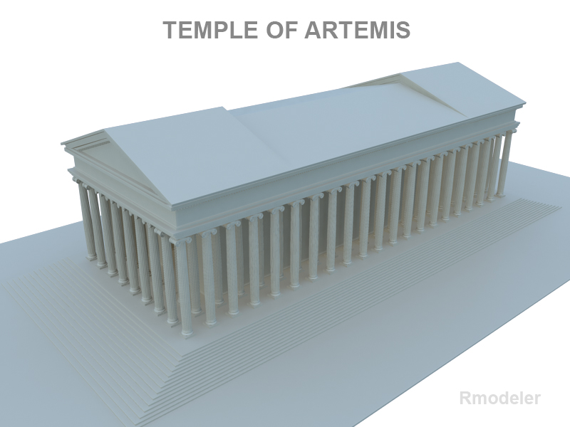 artemis temple 3d model fbx ma mb obj 119376