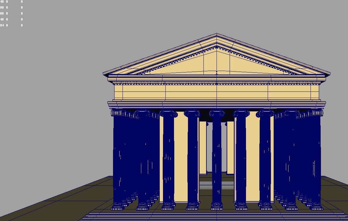 artemis temple 3d model fbx ma mb obj 119379