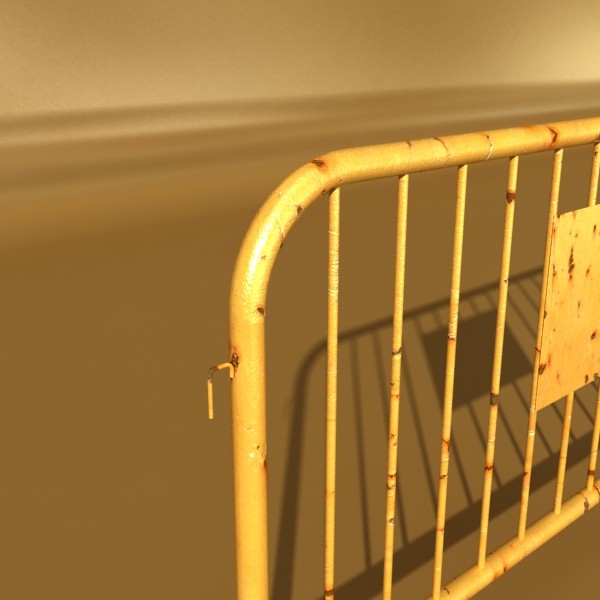 barrier fence high detail 100 x 100 unwra 3d model 3ds max fbx obj 130897